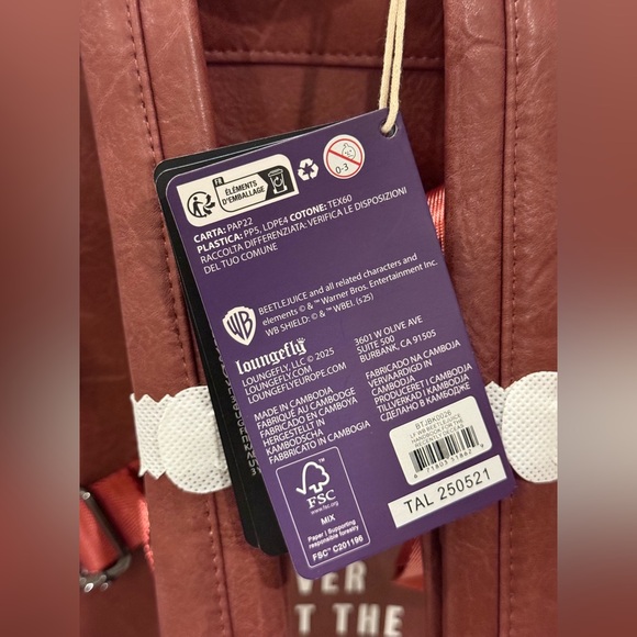 Loungefly x Beetlejuice Handbook For The Recently Deceased Pin Trader Backpack - Picture 14 of 16